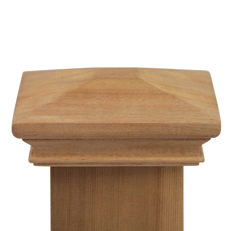 4x4 Wood Pyramid Post Cap by Captiva - One-Piece Miterless