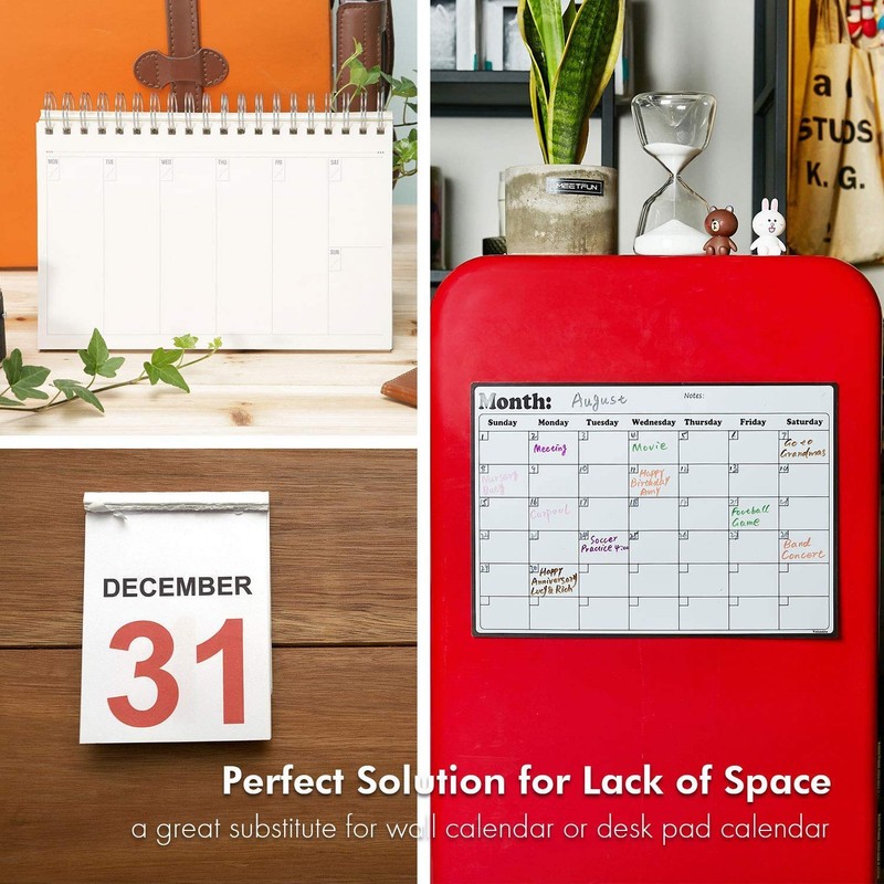 Fridge Calendar Magnetic Dry Erase Whiteboard Calendar for Refrigerator Planners