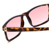 Medspex Pink FL-41 Tinted Reading Glasses +4.00 Tortoise Havana Light