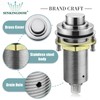 SINKINGDOM SinkTop Air Switch Kit (Long Full Brass Button) for