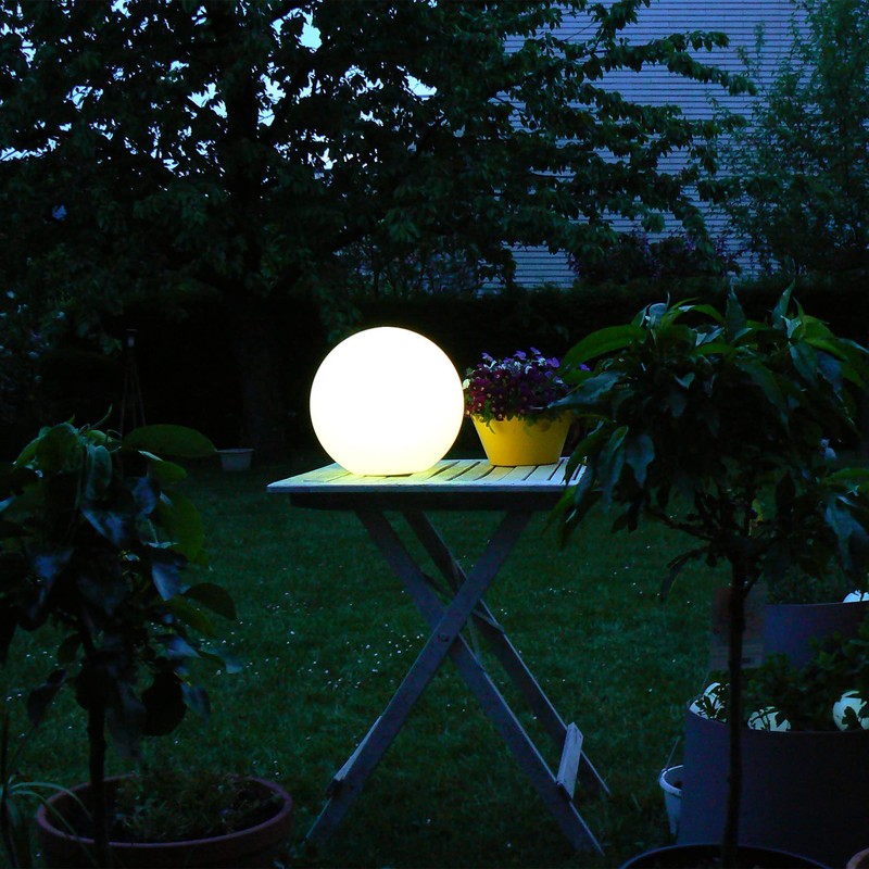 @tec Wireless Solar LED Ball Lamp, Warm White, 30 cm
