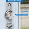 HOX Keyed Disc Padlock, Stainless Steel Keyed-Alike Padlocks, 4-Pack Heavy
