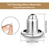 DELECOE 14K White Gold Bullet Locking Earring Backs for Diamond