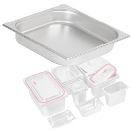 Mahlzeit GN Container 2/3 | Height 65 mm | Various Sizes Available | Stainless Steel Catering Container | Gastronorm Container, Gastronorm Container, Heat Container for Chafing Dishes