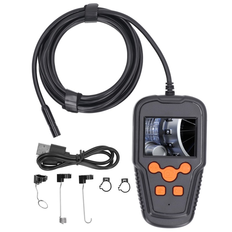 Industrial Endoscope 2.4in IPS Screen Pipeline Inspection Camera Handheld Borescope