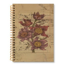 huester Vintage Botanical Floral Notebook Journal, Cottagecore Flower Aesthetic Journal Notebooks for Note Taking, Retro Floral Hardcover Spiral Notebook, 5.5x8.3 Inch 762-HL-Book