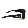 LOCS Hardcore Shades Sunglasses, Black Frame with Dark Lenses, Polycarbonate
