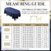 TC LUDUAN Classic Navy Blue Oval Tablecloth - Made of