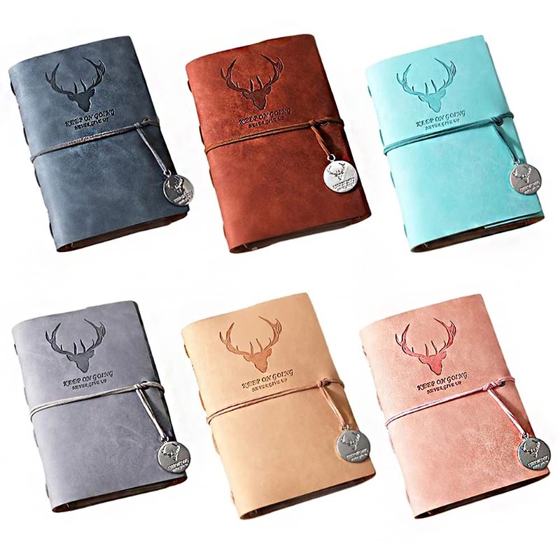 tooloflife 6-Ring Notebook Binder, A6 PU Leather Loose Leaf Notebook
