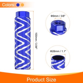 sourcing map 2 Pairs Bike Pegs Aluminum Alloy Rear Stunt Pegs Anti-Skid Foot Pedals Fit 3/8" Axles for Mountain Bike BMX, Blue & Yellow