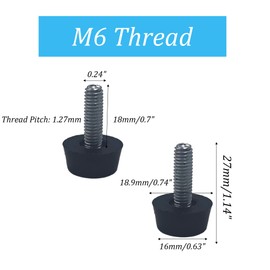 AUXBC 24PCS M6 Thread Adjustable Furniture Levelers, Heavy Duty Galvanized Steel Screw-in Leveling Feet for Tables, Chairs, Cabinets & Workbench