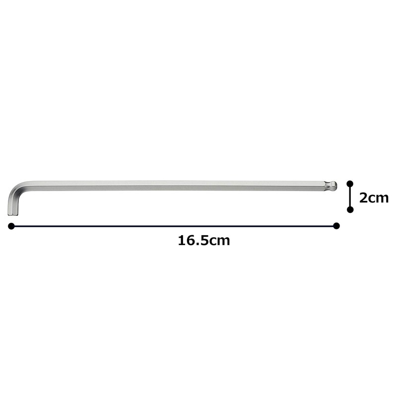 TONE BL-05S Short Long Ball Point L-Shaped Wrench Under The