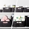BINO | Woven Plastic Basket | Large (Black), 3-Pack |