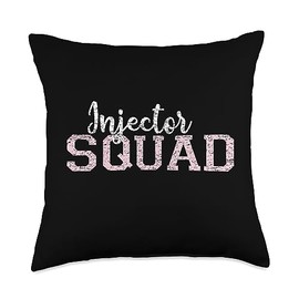 Injector Squad Nurse Injectors Med Spa Squad Med Spa Cosmetic Nurse Injector Throw Pillow, 18x18, Multicolor
