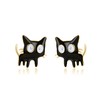 SLUYNZ Sterling Silver Small Cat Studs Earrings for Women Teens