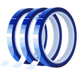 echomerx 3-Roll 10mm Blue Heat Tape for Sublimation - Professional Grade, 33m (108 ft) 3" Core | High Heat Resistant, Strong Adhesion on Sublimation Blanks | Heat Transfer Tape for Perfect Results