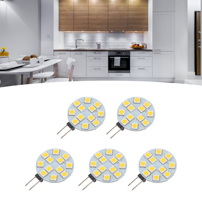 5pcs G4 LED Bulb 12V 2W Warm Light Energy Saving