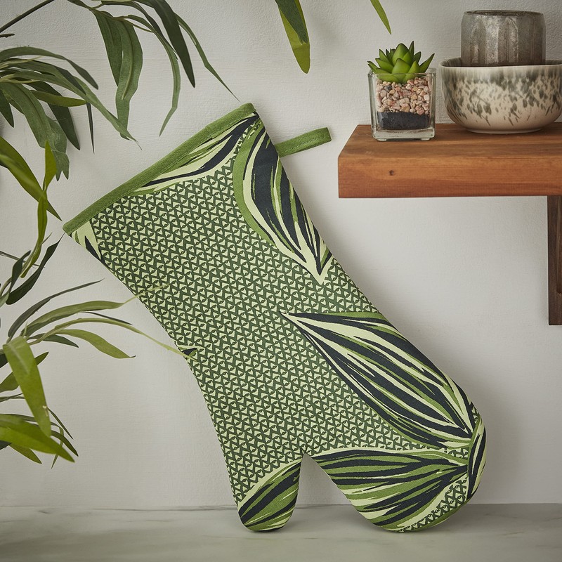 Ulster Weavers Geo Leaves Oven Glove/Gauntlet, Multicolor, 37 x 20