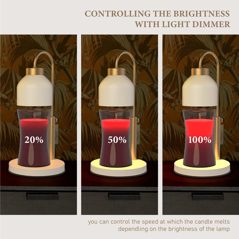 AIKUT Candle Warmer Lamp, with 2 Bulbs,Timer & Dimmer,Compatible with
