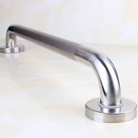 IMPEU 36-inch Bathtubs Shower Grab Bar, 1.25-Inch Diameter Elderly Bathroom Saftey Hand Rail, Great for Towel Bar, Door Handle, Anti-Slip Design, Brushed Nickel finishes (36 Inch)