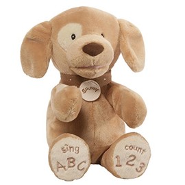 GUND 4059066 "Spunky Dog Tan ABC/123 Soft Toy