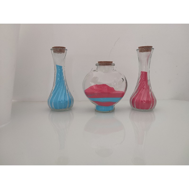 CHENGXINWENHUA Unity Sand Ceremony Set for Wedding Handmade Decorative Jars