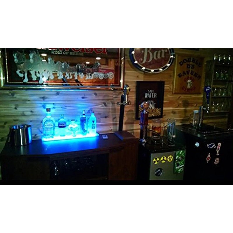 Kipokalor LED Lighted Liquor Bottle Display Shelf, 24Inch Bottle Display
