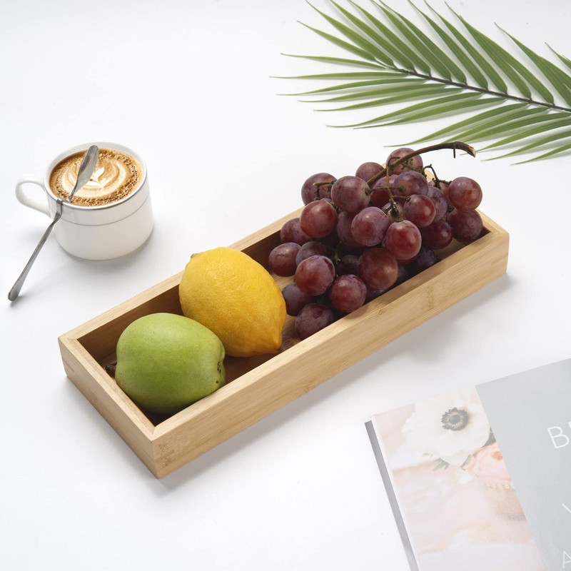 Bamboo Bathroom Tray, Bathroom Vanity Tray, Bathroom Trays for Counter,