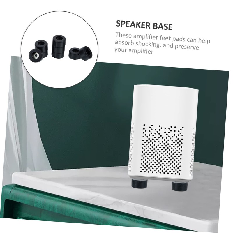 SHINEOFI 8Pcs Speaker Spike Mat Rubber Amplifier Feet for Isolation