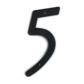 HASWARE House Number 4 inch (10 cm) Address Numbers Stylish Door Alphabet Plaque Street Home Decor Zinc Alloy (5, Black)