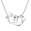 dsanbo Women's Necklace Stainless Steel Pendant Handcuffs Cubic Zirconia Love