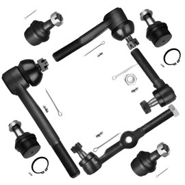 SOSOPART 8pc Set Suspension Kit Inner Outer Tie Rod Upper Lower Ball Joint Replacement for Chevy Blazer K10 K20 Suburban K5 Blazer V10 V1500 V20 V2500 Suburban for GMC Jimmy K1500 K2500 Suburban