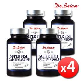 Dr. Brian Super Fish Bone Calcium Absorb 4 Bottles (4-Month Supply) Polygamma-glutamic Acid Vitamin D Vitamin K Manganese Bone Calcium Supplement / 닥터브라이언 슈퍼 피쉬 어골칼슘 앱솔브 4병 4개월분 폴리감마글루탐산 비타민D 비타민K 망간 뼈 칼슘제