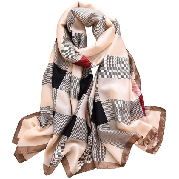 MAIRY Chiffon Scarf Ladies Long Silk Scarf Satin Oversized Lightweight