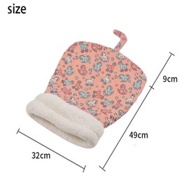 Roczential Cozy Warm Sleeping Bag for Cats Cozy Cat Winter Bag 360 Degree Wrap Self Warming Plush Puppy Sleeping Nest (Pink)