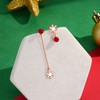 Bewenda Xmas Drop Earrings, 925 Sterling Silver Snowflake Tassel Earrings