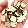 60 Pcs Square Wood Stud Earring Blanks 1/2" Laser Cut