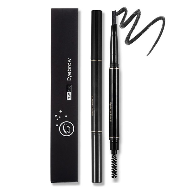 Dual-Ended Eyebrow Pencil with Brush, Waterproof, Long-Lasting, Easy Application for