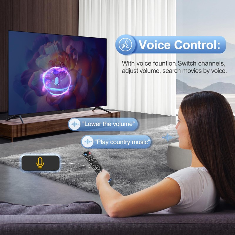 Backlight Voice Remote Control Replacement Compatible for vSeeBox V1,V1 Pro,V2,V2