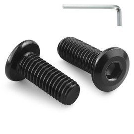 BNUOK M8-1.25 x 25mm Flat Head Hex Socket Cap Screws Bolts 30Pcs, M8 Bolt 304 Stainless Steel Black Zinc Plated, Full Thread, with Hex Spanner