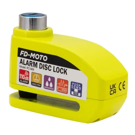 FD-MOTO Alarm Disc Lock & Reminder Cable Yellow Green