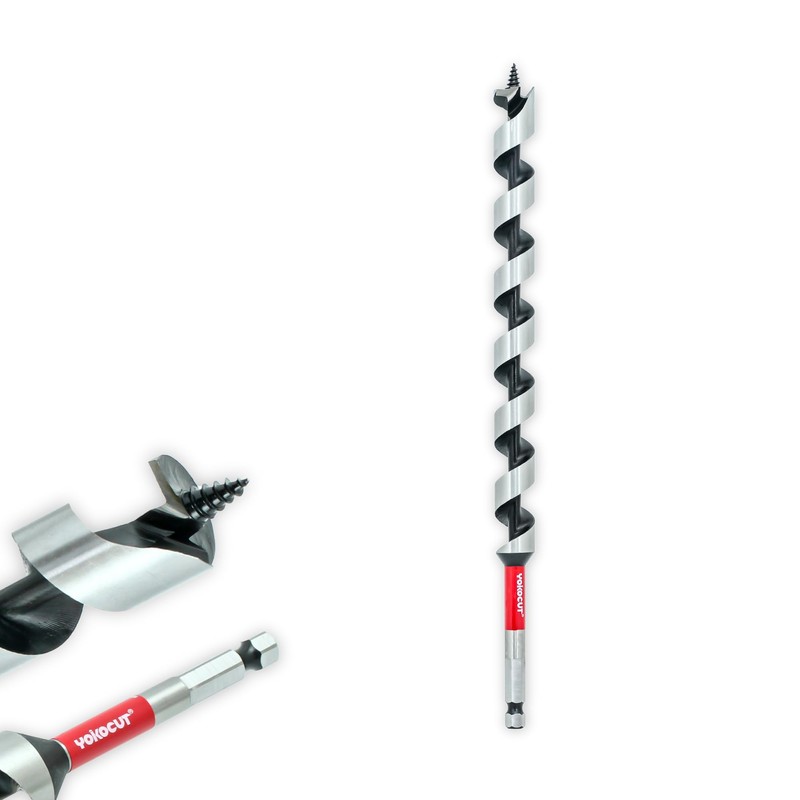 YOKOCUT 1-1/2" x 12" Auger Drill Bit for Wood, Hex