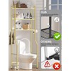 GloTika 3 Tier Over The Toilet Storage Rack with 2