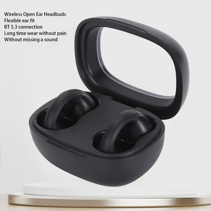 Wireless Open Ear Headbuds Waterproof Noise Canceling Bluetooth Headphone Built