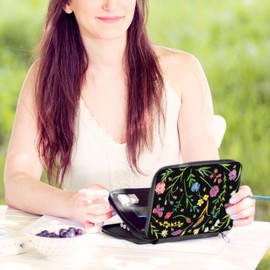 Mr. & Mrs. Panda Parent-New Spring Pencil Case, neutral, Hand drawn