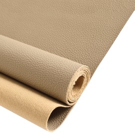 Marine Vinyl Faux Leather Upholstery Fabric 0.9 mm Thickness: Waterproof, Scratch-resistant, Perfect for Upholstering Cars, Outdoor Yachts, and Home Furniture (Nude,Pre-Cut 1 Yard)