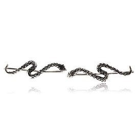 Sovats Snake Earrings For Women 925 Sterling Silver Rhodium Plated - Simple, Stylish Climber Earrings&Trendy Nickel Free Earring