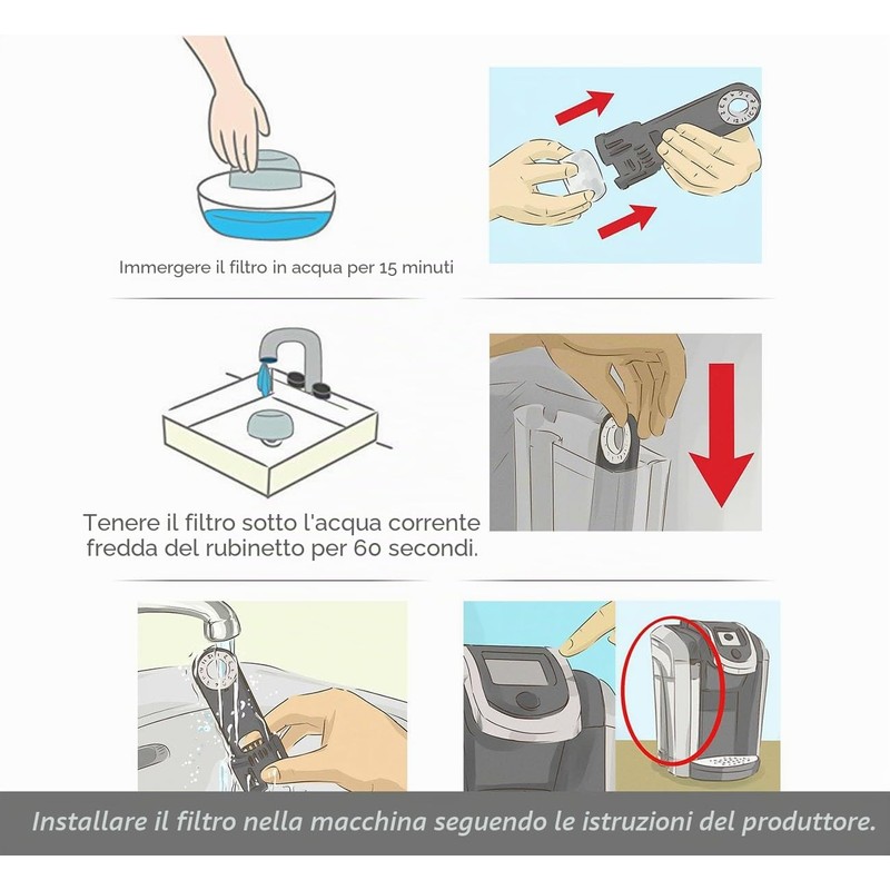 12 filtri al carbone attivo per macchine da caffè BEEM