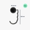 kwmobile Table Handbag Holder Hooks – 2 x Foldable Non-Slip