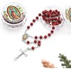 YRP 24 Pcs Lady Guadalupe Scented Rosary Beads Necklace with